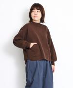 コットンミラノリブ　ボトルネックプルオーバー